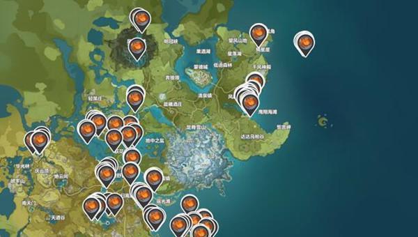 原神水晶矿素材分布图一览（探索地图）
