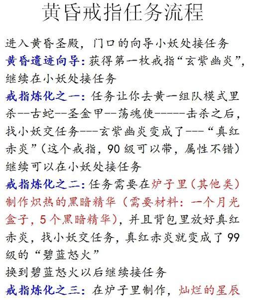 完美世界中奖励戒指的任务是什么？完成任务需要哪些条件？